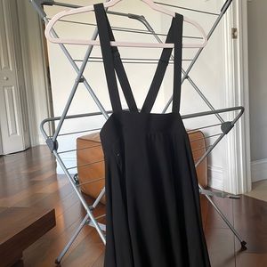 Black skirt with suspenders